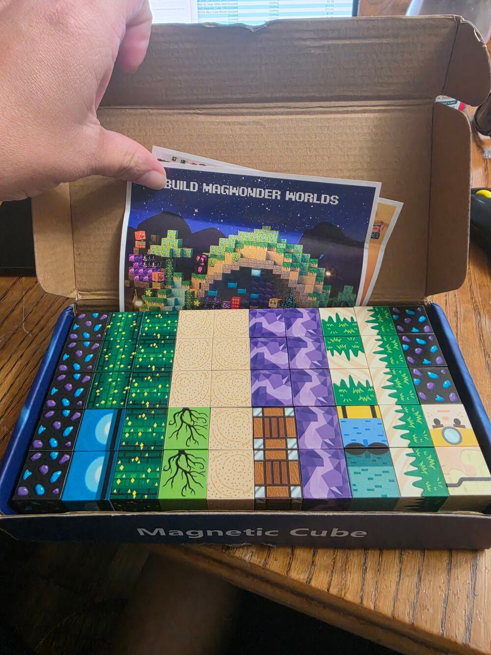 Magnetic World 100pc Cube Blocks STEM Kids Toy Minecraft